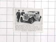1929 20 HP Weymann Sunbeam To Be Driven By L V Cozens In Riviera Rally picture