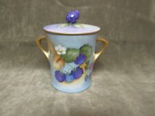 Vintage Hand Painted Amercian Porcelain Covered Jam/Jelly/Milk Covered Jar/Box picture