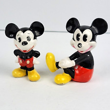 1960's Mickey Mouse Walt Disney Productions Japan Ceramic Figurines Hand Painted picture