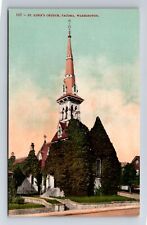 Tacoma WA-Washington, St Luke's Church, Religion, Antique, Vintage Postcard picture