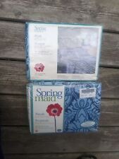 Lot Of 2 Vintage Springmaid Percale Twin Flat  And Fitted Sheet NOS Blue Floral picture