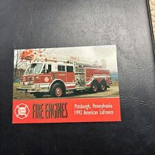 Jb29 Fire Engines Series 3 Three #280 Pittsburgh American Lafrance Pennsylvania picture