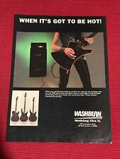 Washburn BBR Series Guitars 1984 Ad - Great To Frame picture