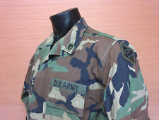 US Army Engineer School SSG 18th Woodland Camo Combat Coat Jacket Large Regular picture