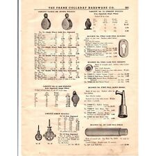 The Frank Colladay Hardware Co Page 285-286 Sargent Tackle Awning Pulleys 1930's picture