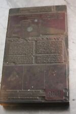 VINTAGE WELL SAW 400 LETTER PRESS PRINTING PLATE BLOCK picture
