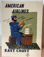 Vintage Original 1948 Table Top American Airlines E. McKnight Kauffer Poster picture