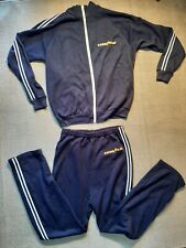 VINTAGE Goodyear Outfit Uniform Racing Jacket and Pants Acrylic Blue Adult XL picture