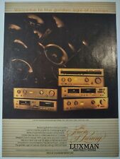 Luxman The Touch Luxury Audio Components Vintage Print Ad picture