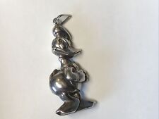 Lovely Vintage Sterling SILVER 3D Disney Donald Duck Tree Ornament Pendant 7.31G picture
