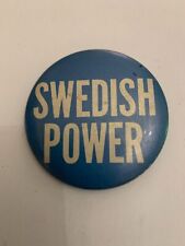 Vintage c.1970's Swedish Power Pinback Button picture