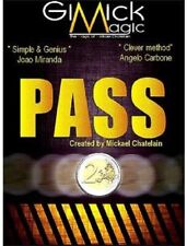 Pass (Blue) Gimmick by Mickael Chatelain Sleeve, Card & Coin Routine Magic Trick picture