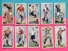 1928 JOHN PLAYER & SONS CIGARETTES FOOTBALLERS 1928 TOBACCO 10 CARD LOT picture