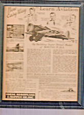 Ideal Aeroplane & Supply Co. Wood Flying model kits Advertisment Oct 1934 Framed picture