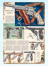 1959 Sears Christmas wish kids toy gun holster sets metal tin sign home decor picture