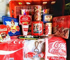 Apx 22 Pc Lot New & Vintage Coca-Cola Collectibles Small Diamond Flat Top Can  picture