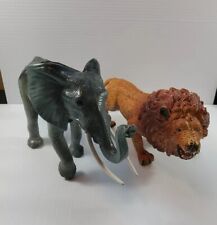 PVC Plastic Toy Large Lion and Large Elephant picture