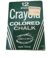 Vintage 1950's Crayola Binney And Smith Colored Chalk In Original Box picture