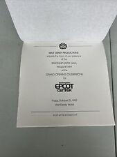 1982 Cast EPCOT WALT DISNEY WORLD GRAND OPENING Space Ship Earth Gala INVITE picture