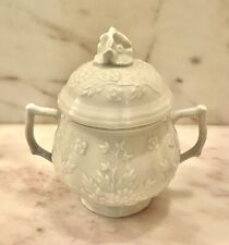 Raynaud Limoges France “Pont aux Choux” White Embossed Bone China Sugar Bowl picture