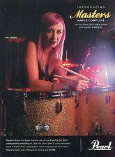 2016 Print Ad of Pearl Masters Maple Complete Drum Kit w Jen Ledger of Skillet picture