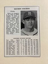 Rube Fischer Marv Grissom Minneapolis Millers 1947 AA Minor Lg. Baseball Panel picture