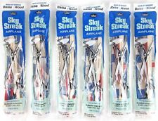 6 Guillow's Sky Streak Balsa Wood, Rubber Band Powered, Fun Toy Planes  GUI-50-6 picture