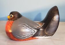 Lakeside Decoys Red Robin Hand Carved Painted Bird Very Rare Helena Montana  picture