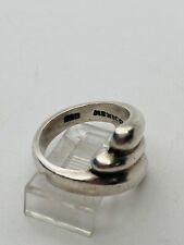 SIZE 7 10.3g 925 VINTAGE TAXCO WAVE RING STAMPED STERLING SILVER FINE picture