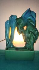 Royal Haeger MCM TV/Mantle/Desk Lamp Angelfish, Green Agate Glaze, EXC picture