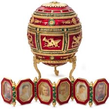 Napoleonic Faberge Egg Replica Jewelry Box Red Easter Egg яйцо Фаберже 4.3