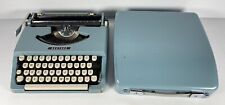 Vintage 1960s Brother Portable Typewriter Blue  Original Case picture