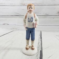 1983 Enesco Growning Up Girls Birthday 10 Yrs Blonde Blue Jeans Cowgirl Boots  picture