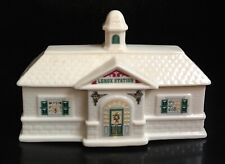 LENOX China Holiday Village Collection 1992 TRAIN STATION DEPOT Christmas Decor picture