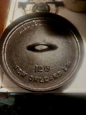 ** RARE ANTIQUE BALDWIN  NEW ORLEANS CAST IRON LID ONLY # 12 SUPER   WOW ** picture