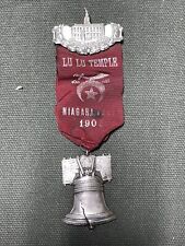 Vintage Philadelphia Lu Lu Temple Shriners badge 1906 Niagara Falls Masonic Bell picture