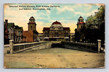 1911 Terminal Station Fifth Avenue Entrance Subway Depot Birmingham AL Postcard picture