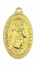 Saint Christopher the Christ Bearer 1 1/8 Inch Gold over Sterling Silver Pendant picture