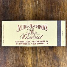 Vintage Matchbook Mike Anderson’s Restaurant Baton Rouge LA Matches Unstruck picture
