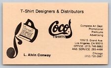 Vintage Business Card Coco T-Shirt Designers Los Angeles CA Chicago picture