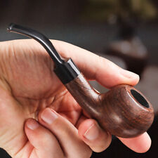 Classic Solid Wood Pipe Handmade Traditional Old-fashioned Pipes Tobacco Pipes picture