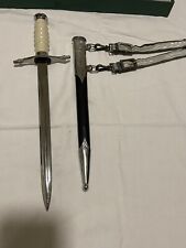 EAST GERMAN ARMY OFFICER REPRO DAGGER AND SCABBARD WITH HANGER MINT CONDITION picture