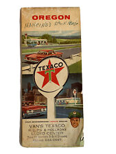 Vtg 1964 Texaco Road Map: Oregon Travel Road Trip Advertising Car United States picture