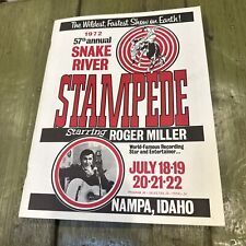 Vintage Snake River Stampede 57th Rodeo Program Roger Miller Signed Photo picture