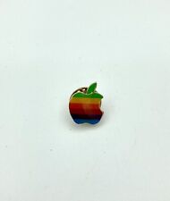Vintage Apple Computer Rainbow Logo Lapel Pin 1980s picture