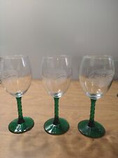Amtrak Pioneer Wine Glasses With Green Twisted Stems picture