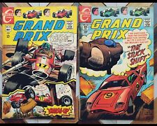 GRAND PRIX #25, 28 (Charlton 1969) RICK ROBERTS / Jack Keller Art, Car Racing picture