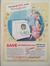 1949 vintage Westinghouse Washing Machine Print Ad, Post World War II picture