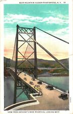 View From Anthony's Nose Mountain, Bear Mountain Hudson River Bridge Postcard picture