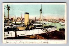 Brooklyn NY- New York, Brooklyn Navy Yard, Antique, Vintage c1911 Postcard picture